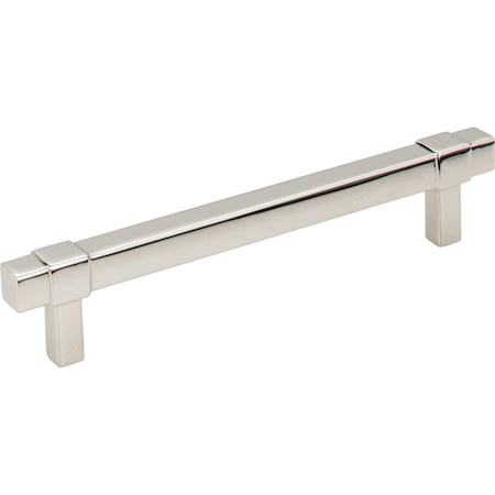 128 Mm Center-to-Center Polished Nickel Square Zane Cabinet Pull